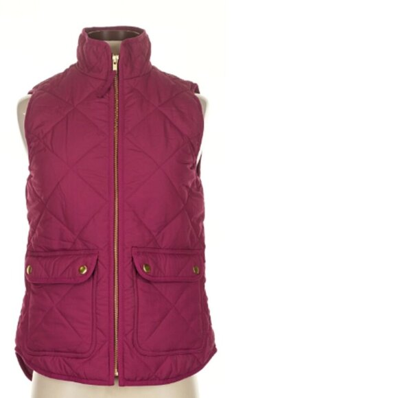 J. Crew Factory Women's Quilted Vest - Burgundy - Picture 4 of 7